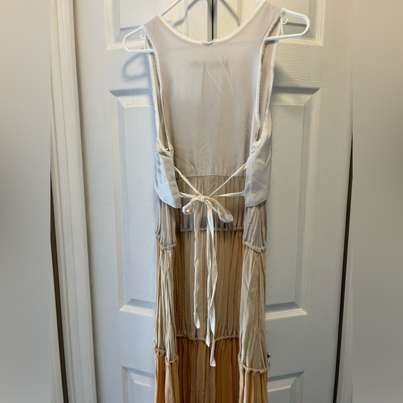COPY - ZARA  Limited Edition Mulberry Silk/viscose pleated maxi dress size medi… - Picture 9 of 12